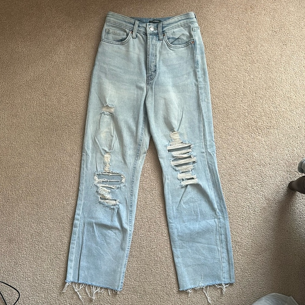 High Rise Straight Leg Jeans
